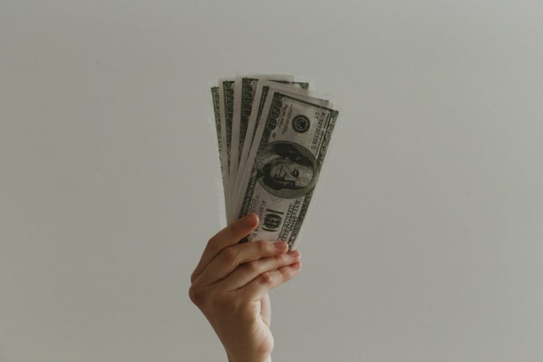 person holding dollars in their hand